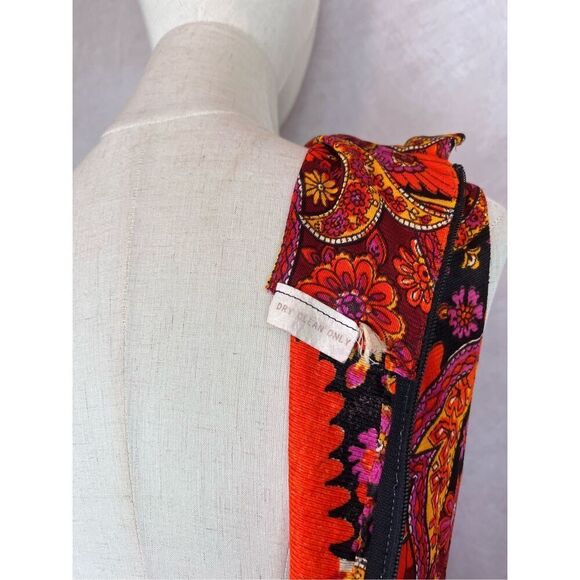 Vintage Mod Psychedelic Paisley Dress - Picture 10 of 12